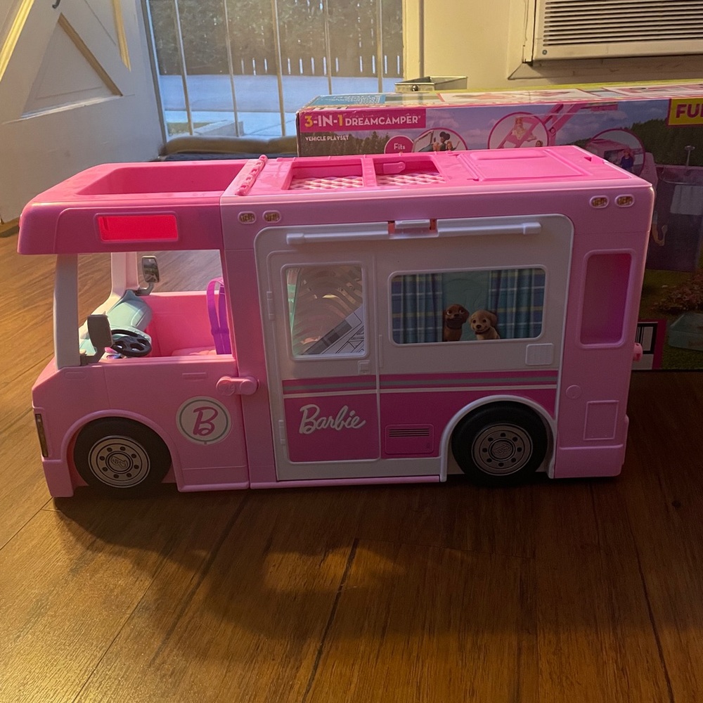 Additional photos of Barbie camper with decals on